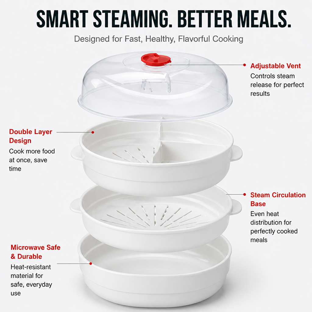 VitaSteam™ — Transform Your Microwave into a Fast-Track to Healthy, Flavor-Packed Meals