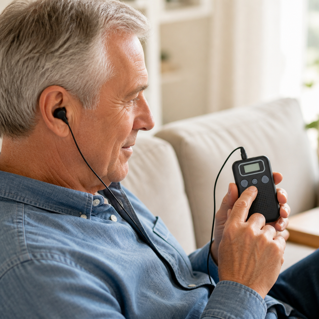 Noise-Canceling & Battery-Powered In-Ear Hearing Amplifier