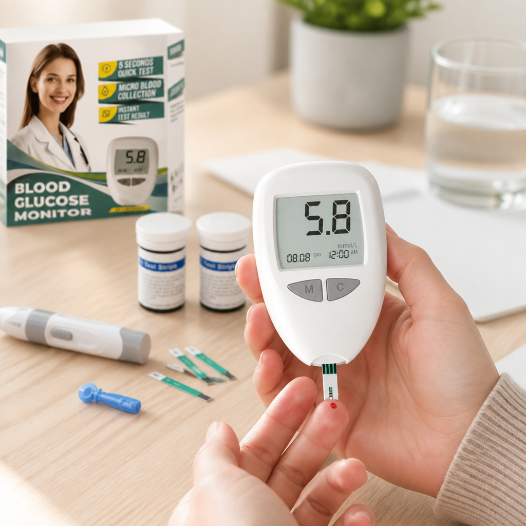 Accurate & Portable Blood Glucose Monitor Kit (50 Test Strips)