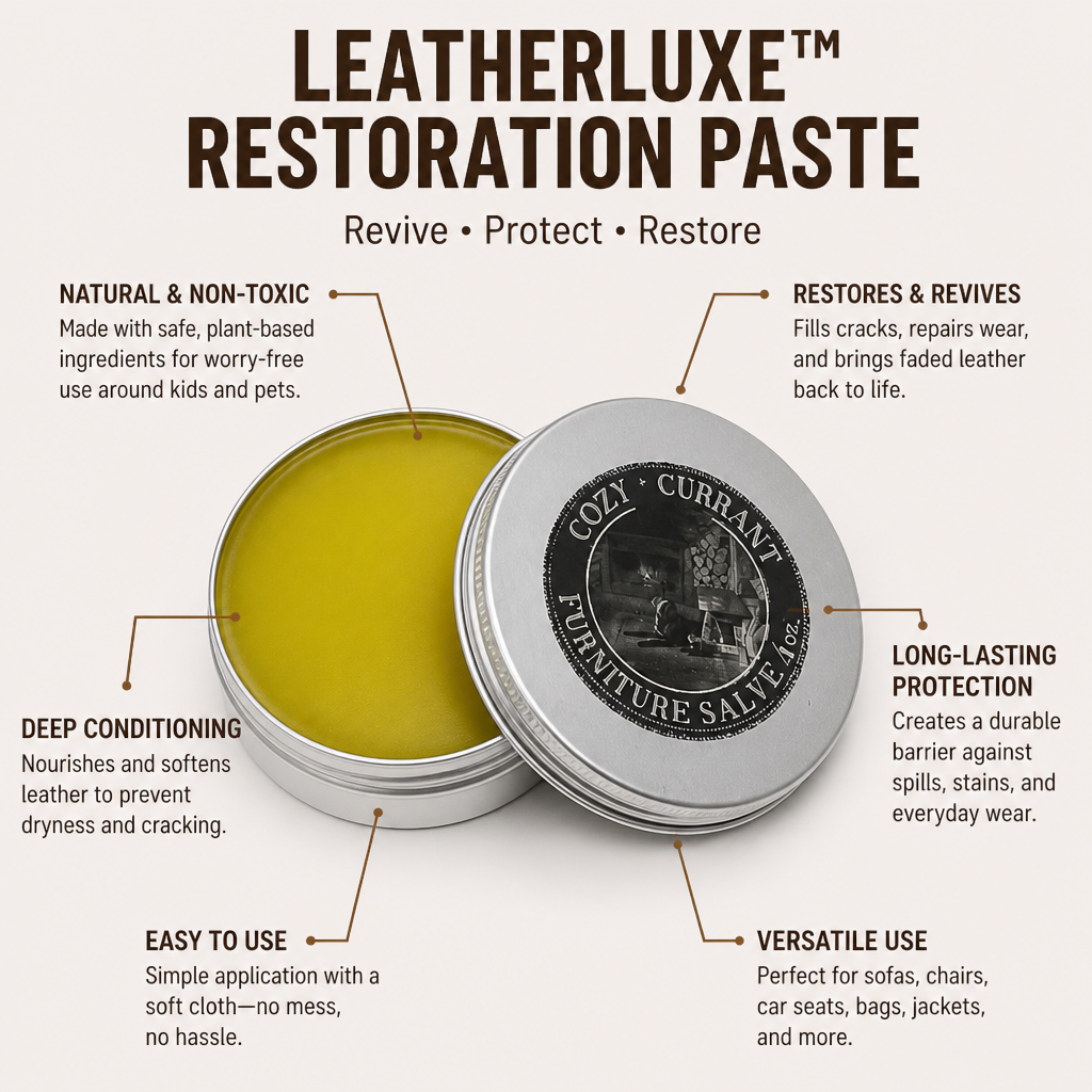 LeatherLuxe™ Restoration Paste — Bring Your Leather Back to Rich, Flawless Perfection Without the Mess or Stress