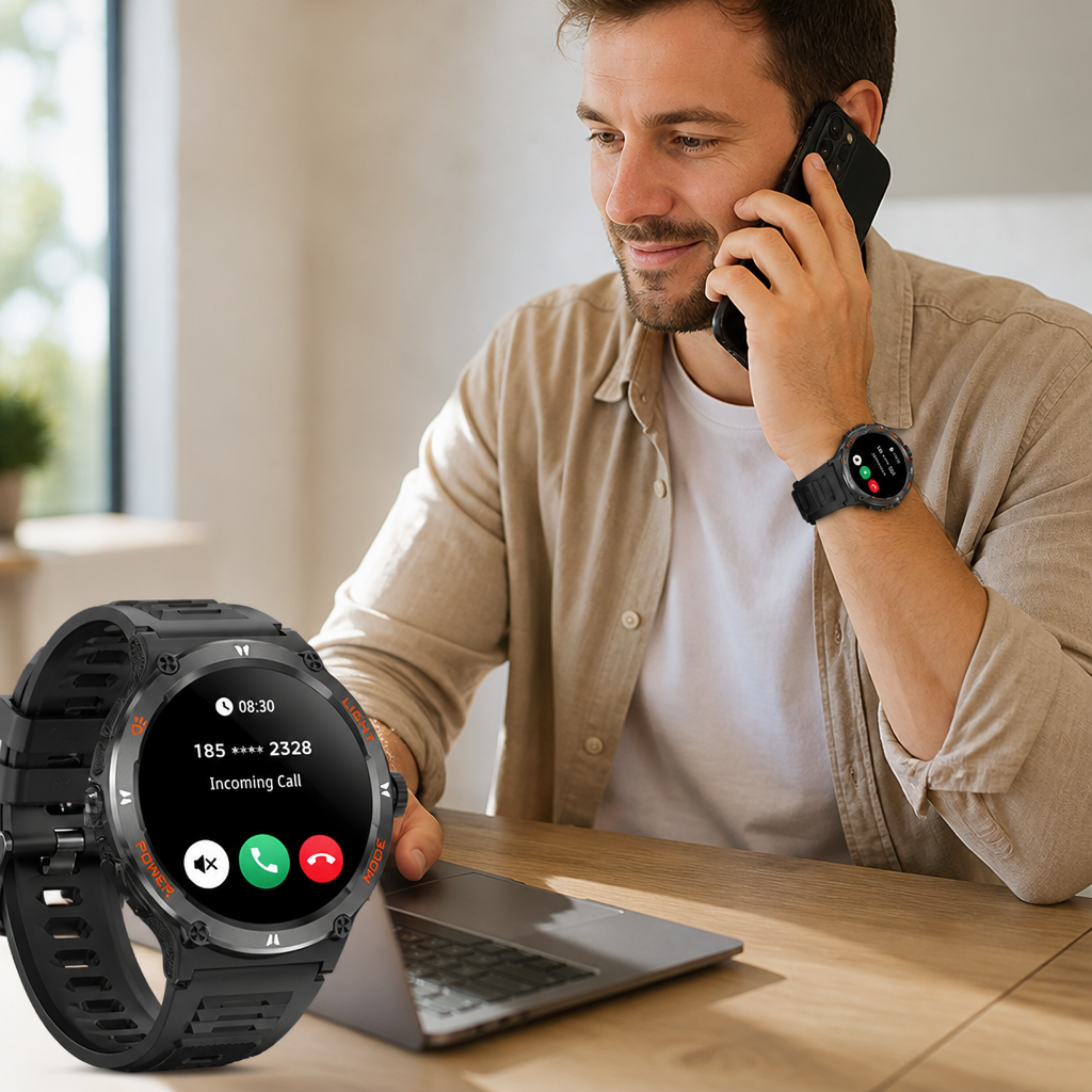 Full Touchscreen & Call-Enabled Waterproof Smartwatch