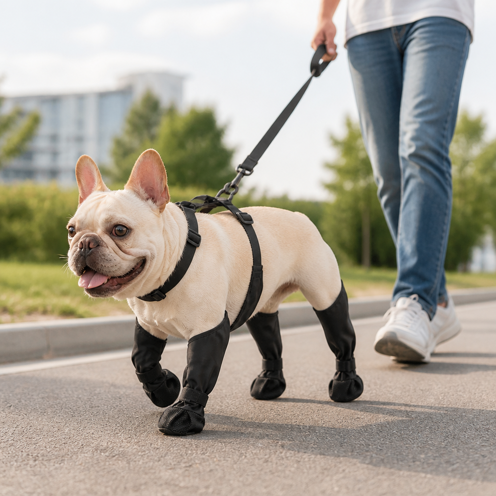 Adjustable Breathable & Waterproof Dog Shoes (Non-Slip Sole)