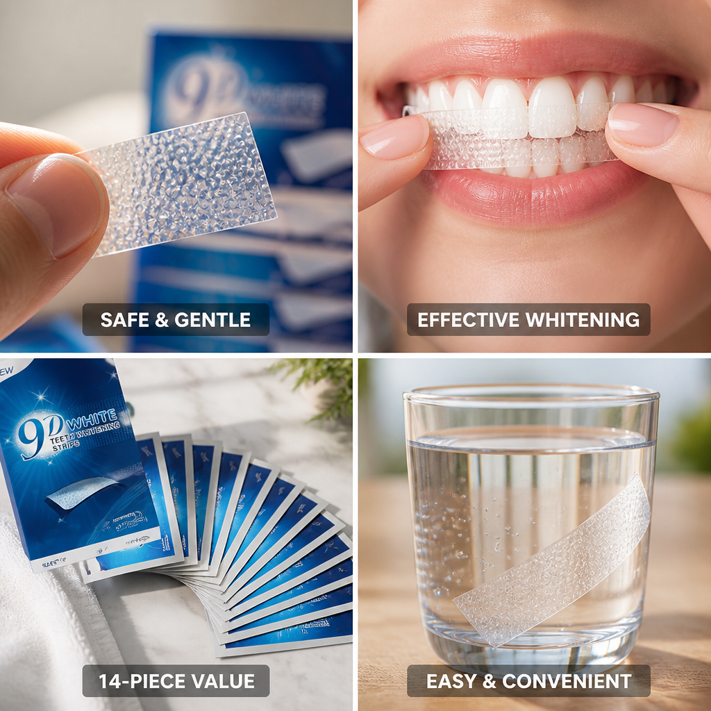 Gentle 9D Teeth Whitening Strips (14 Pieces)
