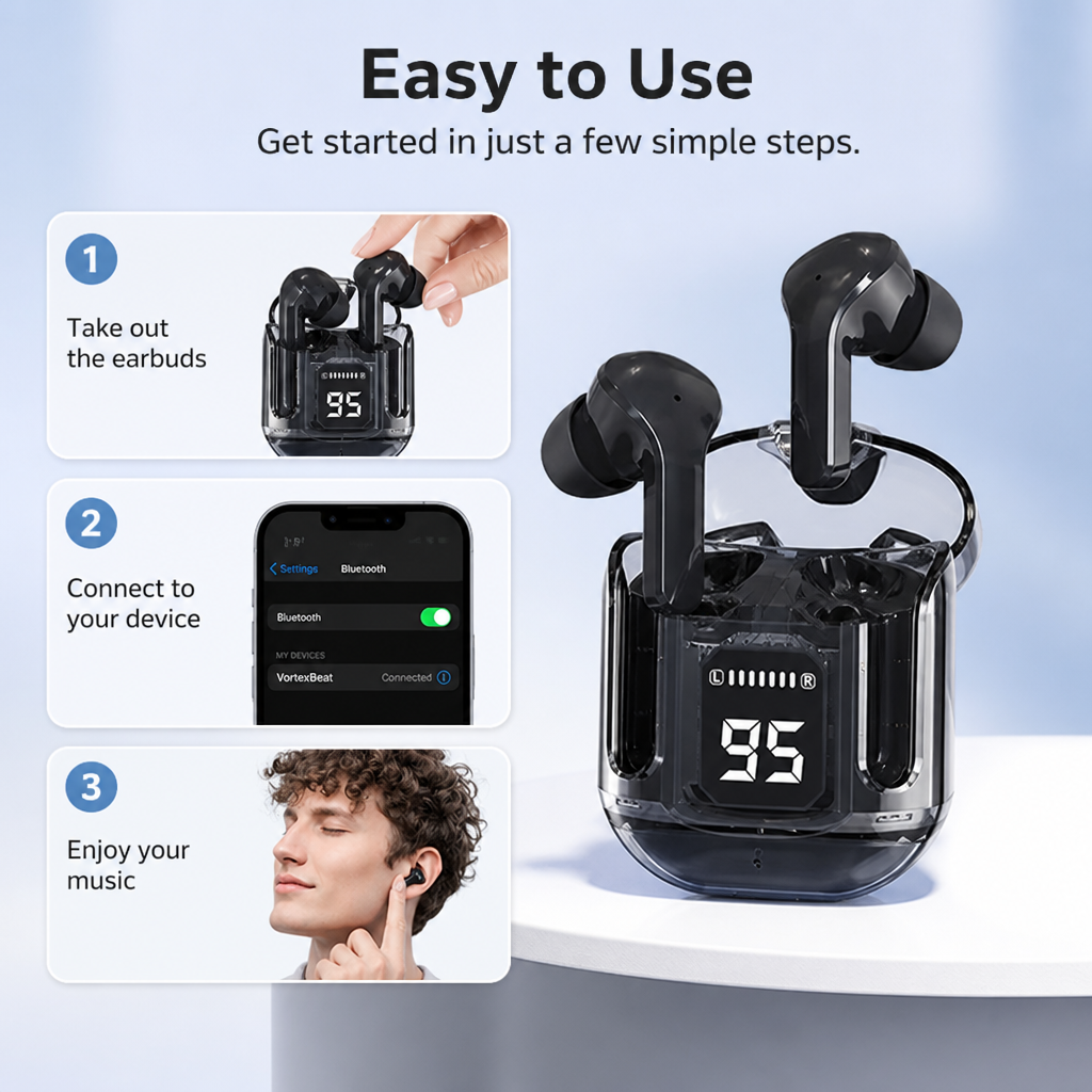 VortexBeat™ — Silence the Chaos, Ignite Every Moment with Crystal-Clear Sound