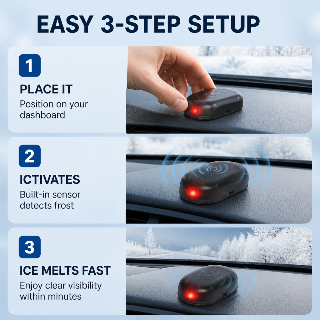 FrostGuard™ — Melt Frost Instantly for Clear, Safe, Stress-Free Winter Drives