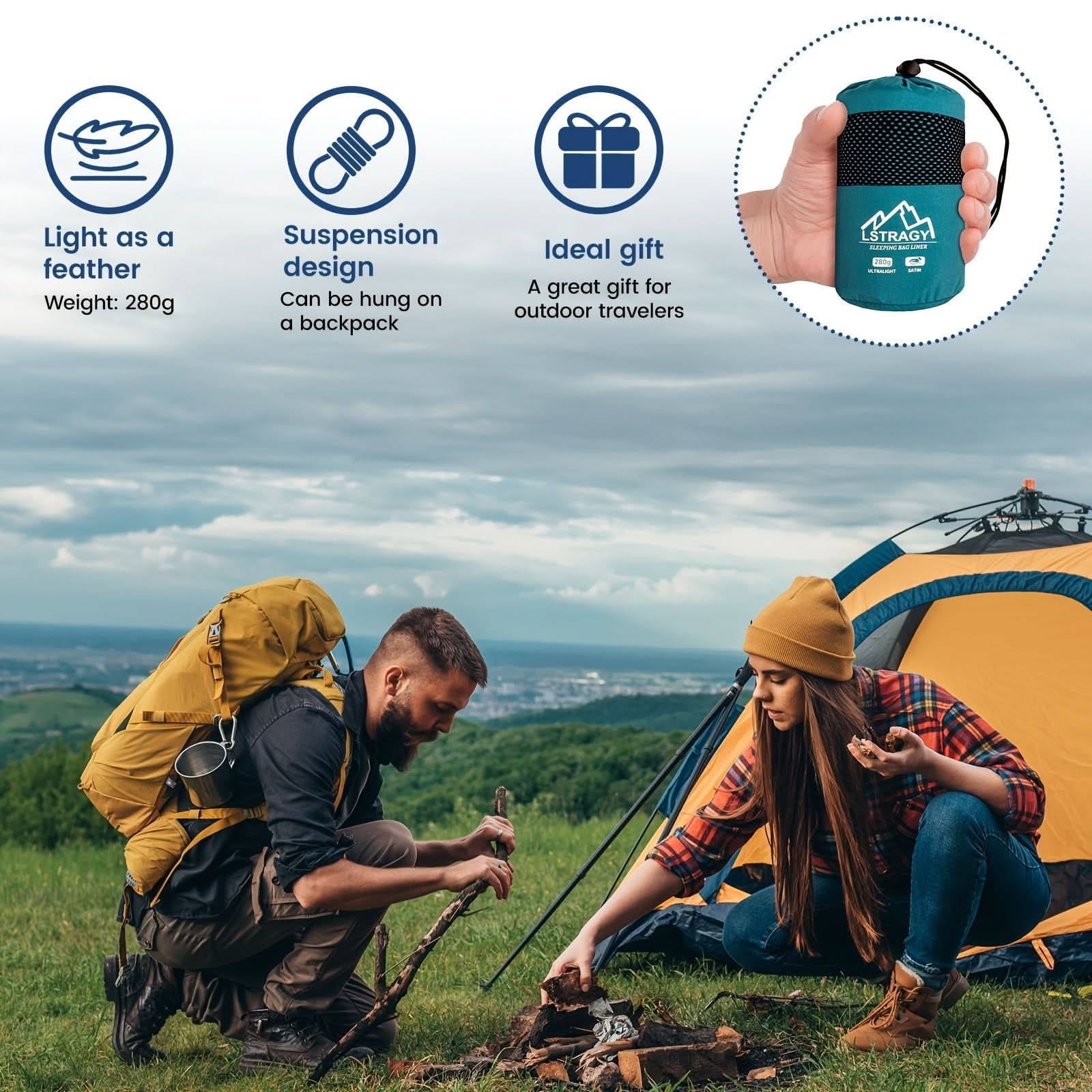 Lightweight Travel Sleeping Bag Liner