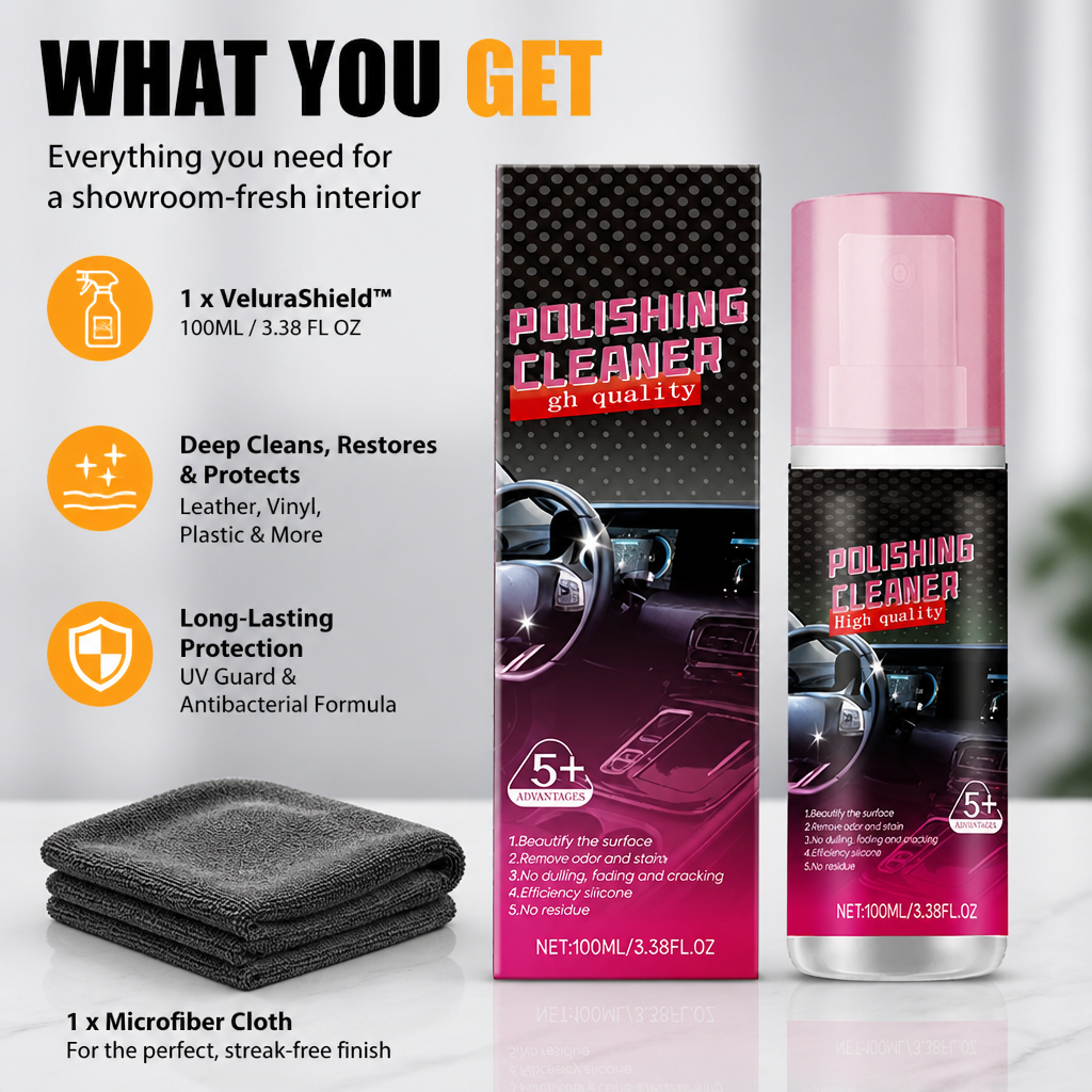 VeluraShield™ — Deep-Clean, Restore & Shield Your Car's Interior in One Wipe