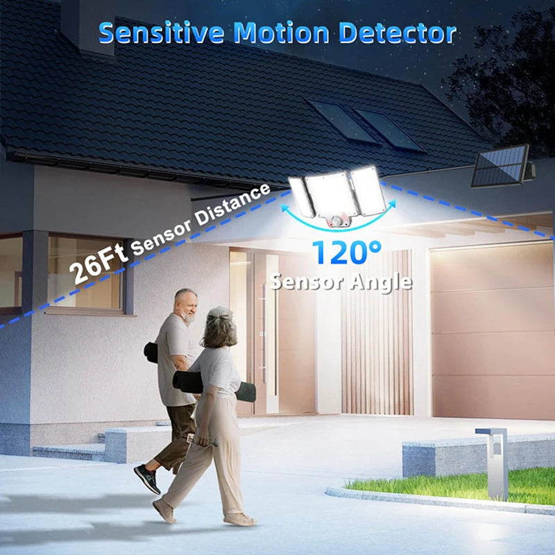 Solar Outdoor Wall Light with Motion Sensor – 106/144/280 LEDs