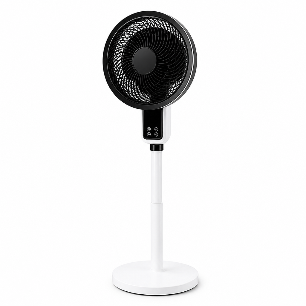 Ultra-Quiet 3D-Oscillating Standing Fan (Adjustable Height & Timer)