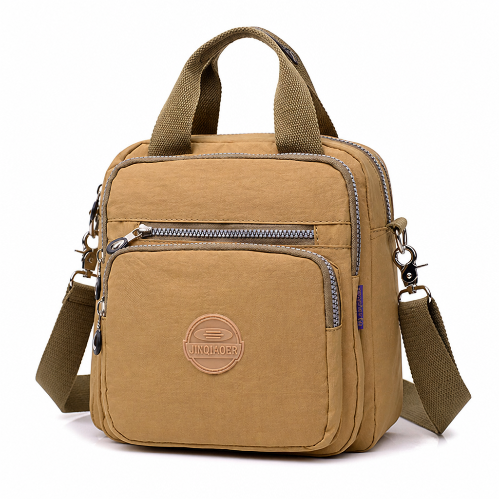 Water-Repellent Multi-Compartment Crossbody Bag