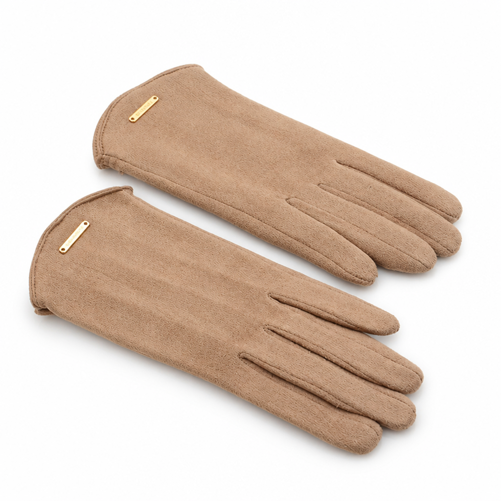 Cashmere-Lined Suede Touchscreen Gloves (One Size)