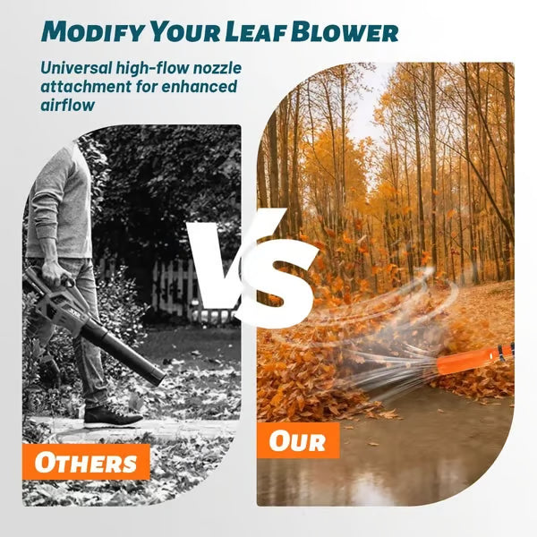 Leaf Blower Airflow Booster Attachment | Flow Enhancer | Quick Tool-Free Installation | AirJetPro