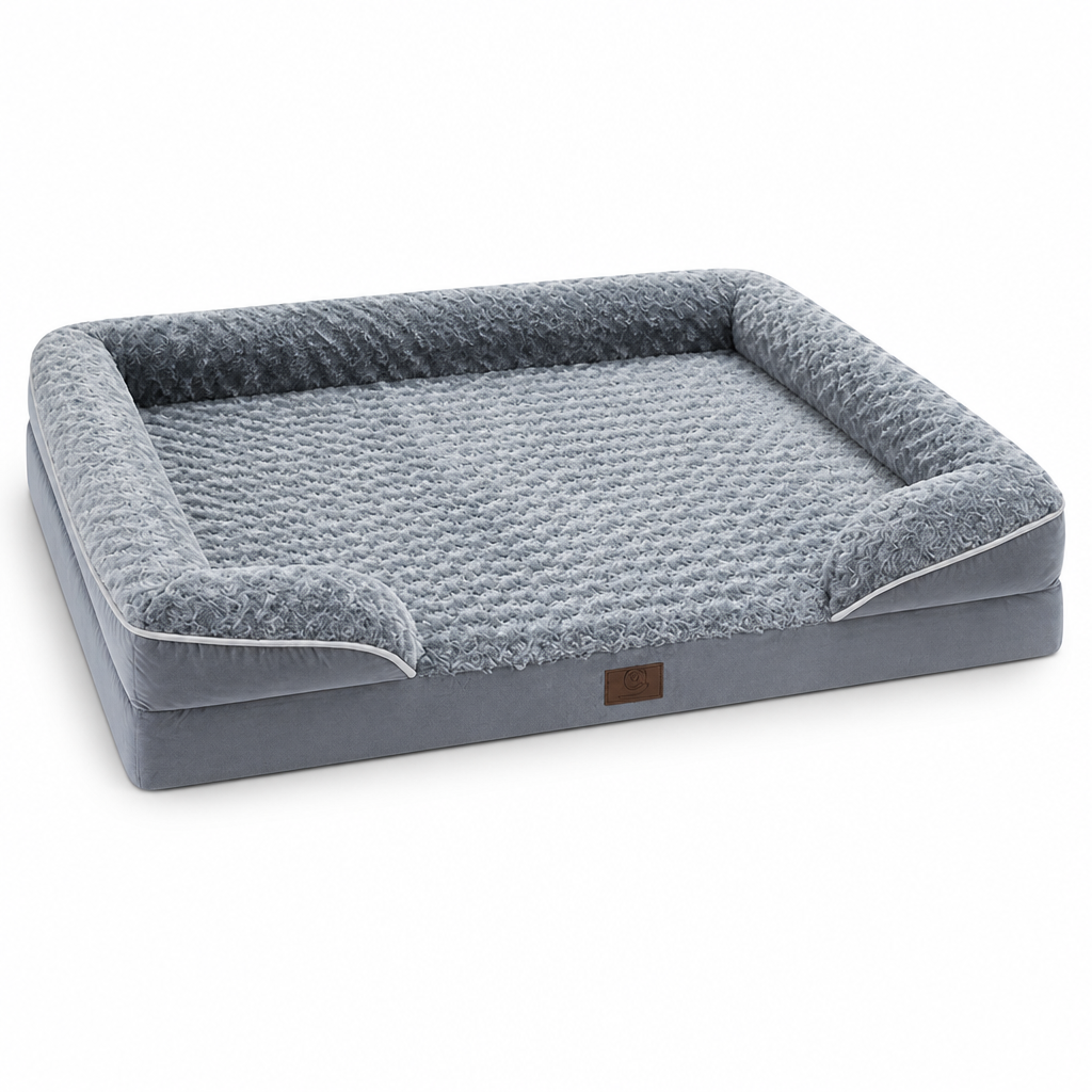 Velvet Memory Foam Pet Sofa Bed (Removable Washable Cover)