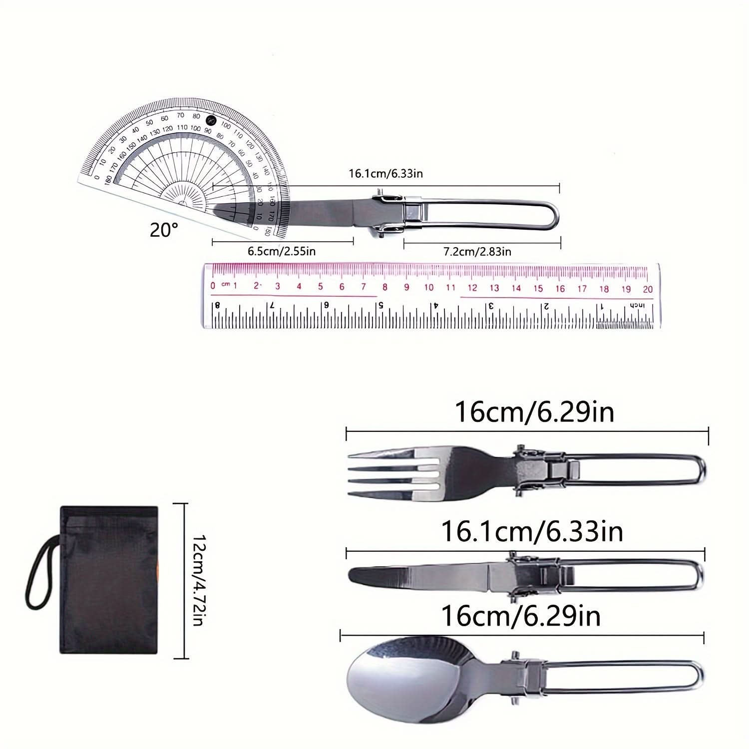 Backpacking Cooking Set with Spoon and Fork