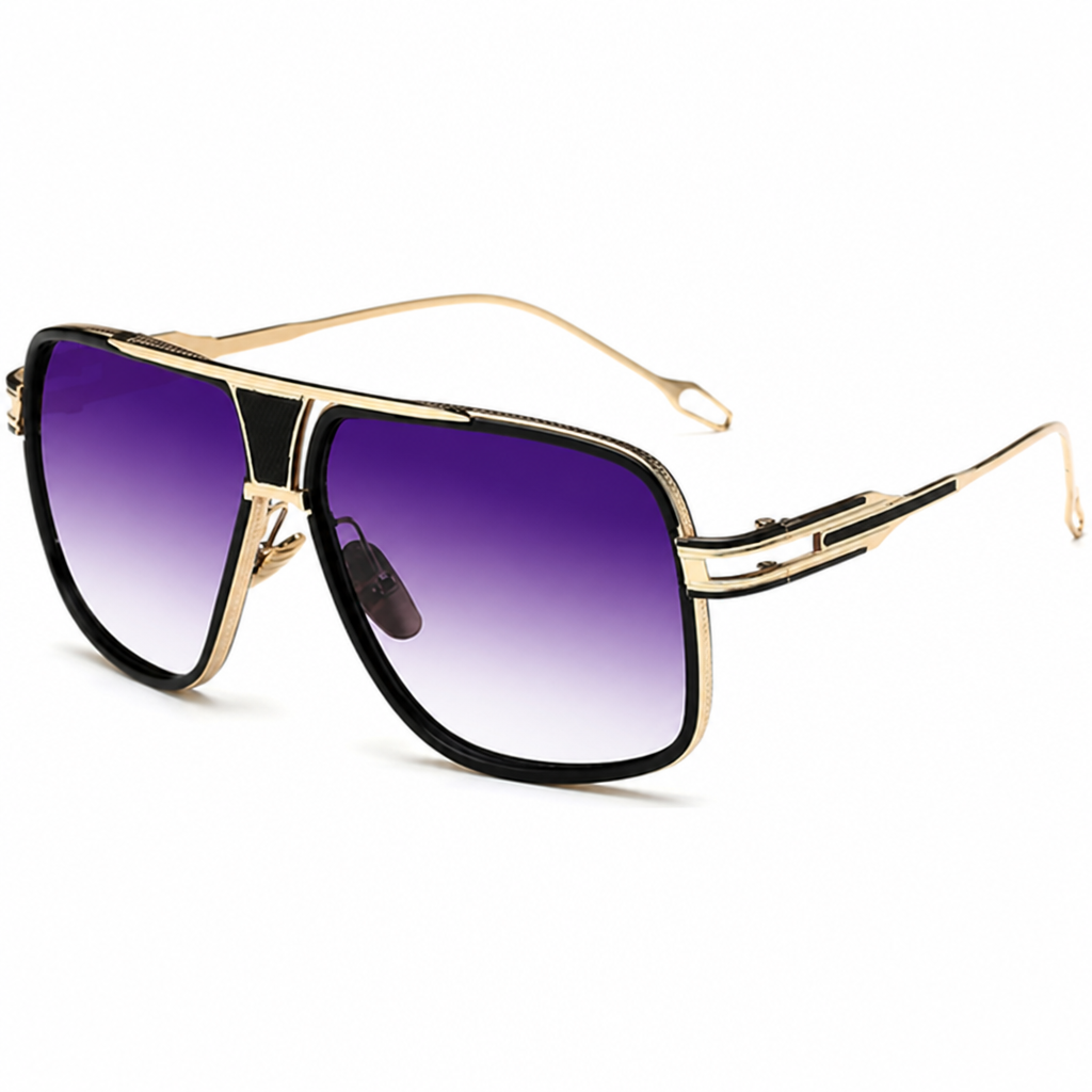 100% UV Protection Lightweight Alloy Aviator Sunglasses