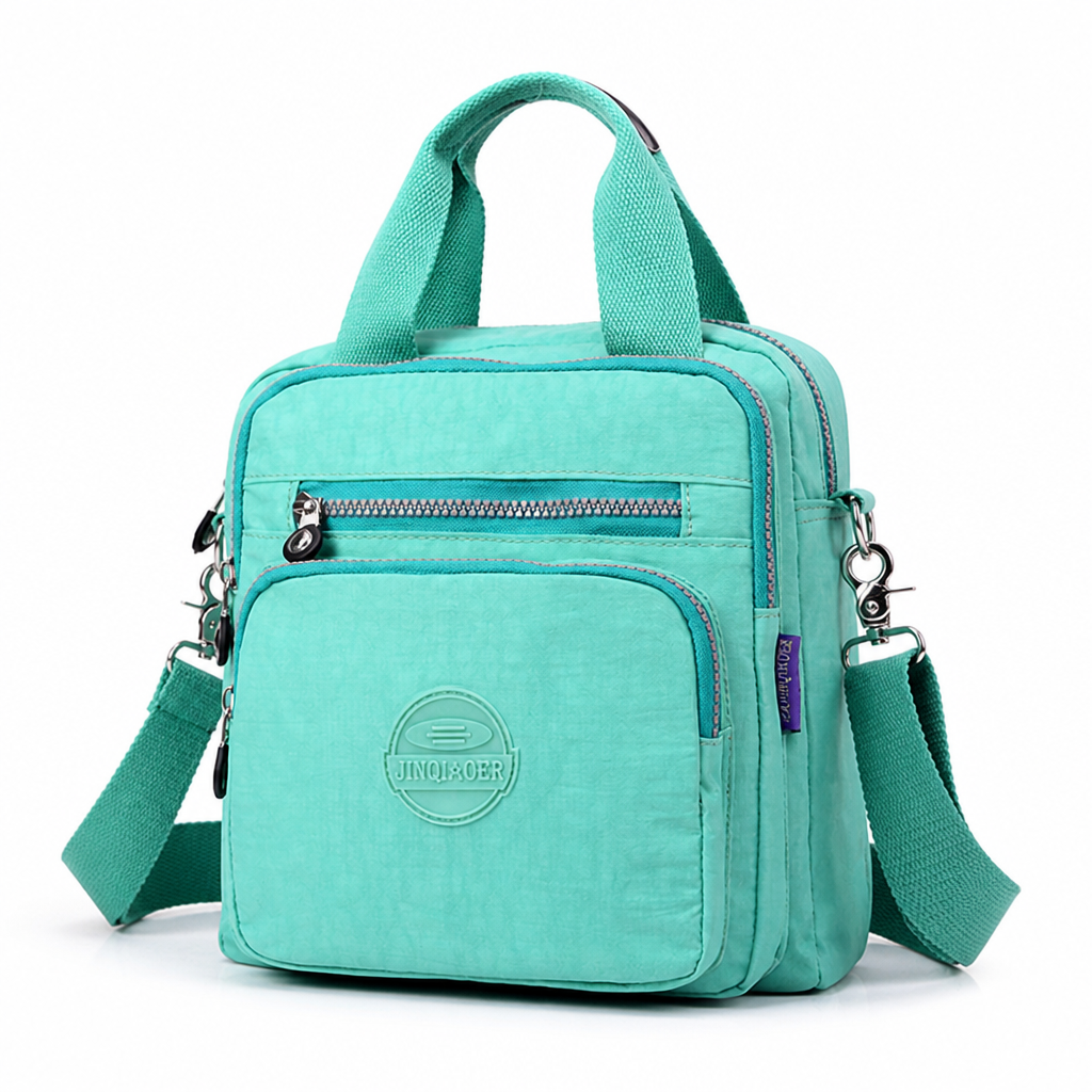 Water-Repellent Multi-Compartment Crossbody Bag