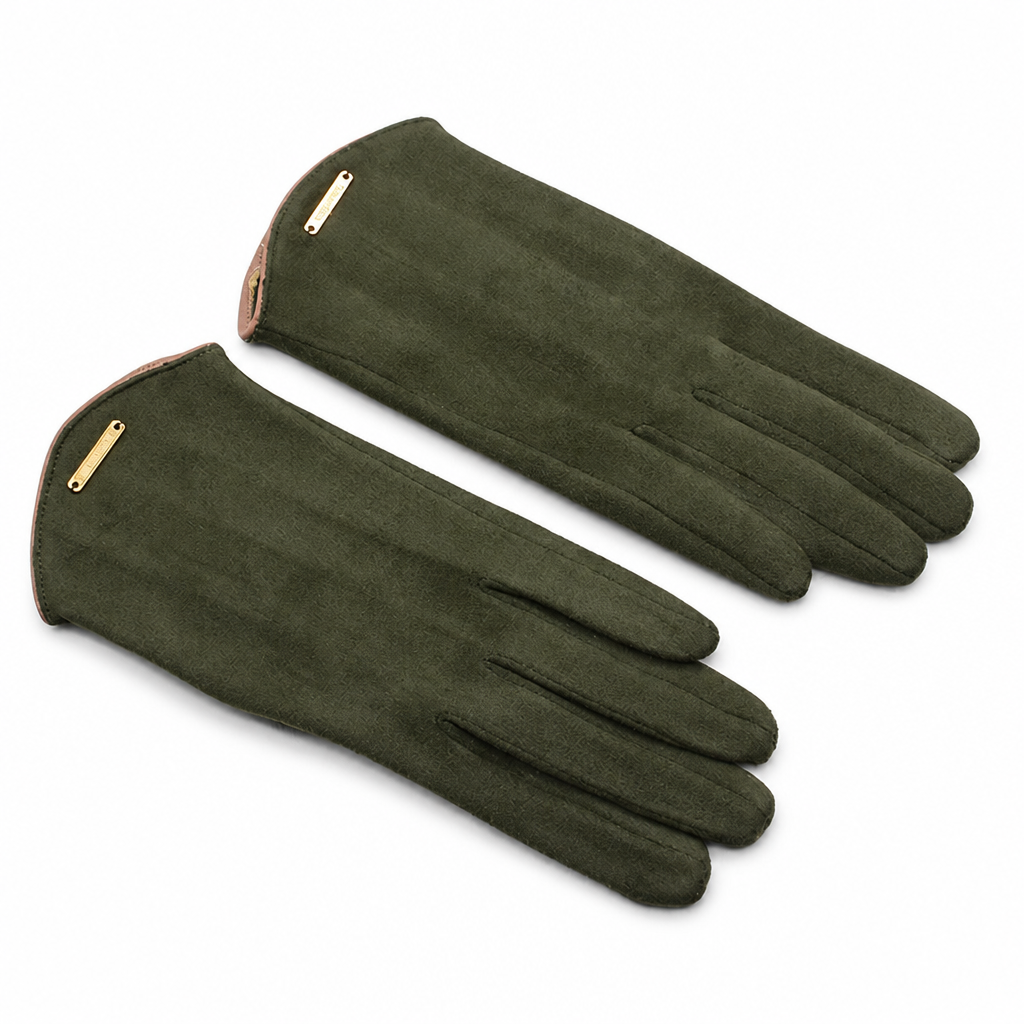 Cashmere-Lined Suede Touchscreen Gloves (One Size)
