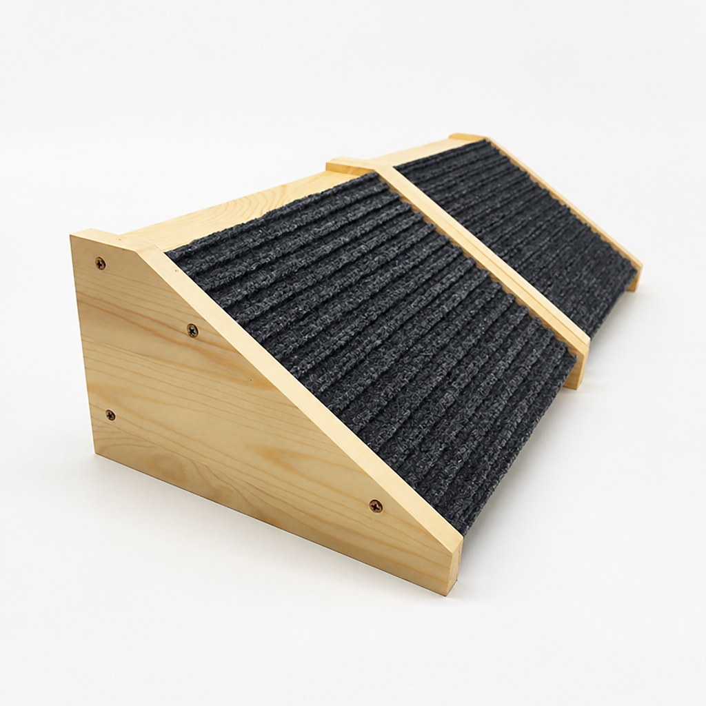 Non-Slip & Scratch-Resistant Wood Dog Ramp (Indoor/Outdoor)