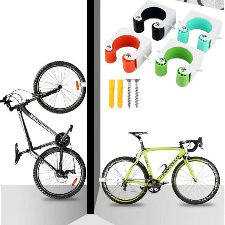 Indoor Bicycle Storage Racks – 3-Piece Wall-Mounted Bike Holder Set