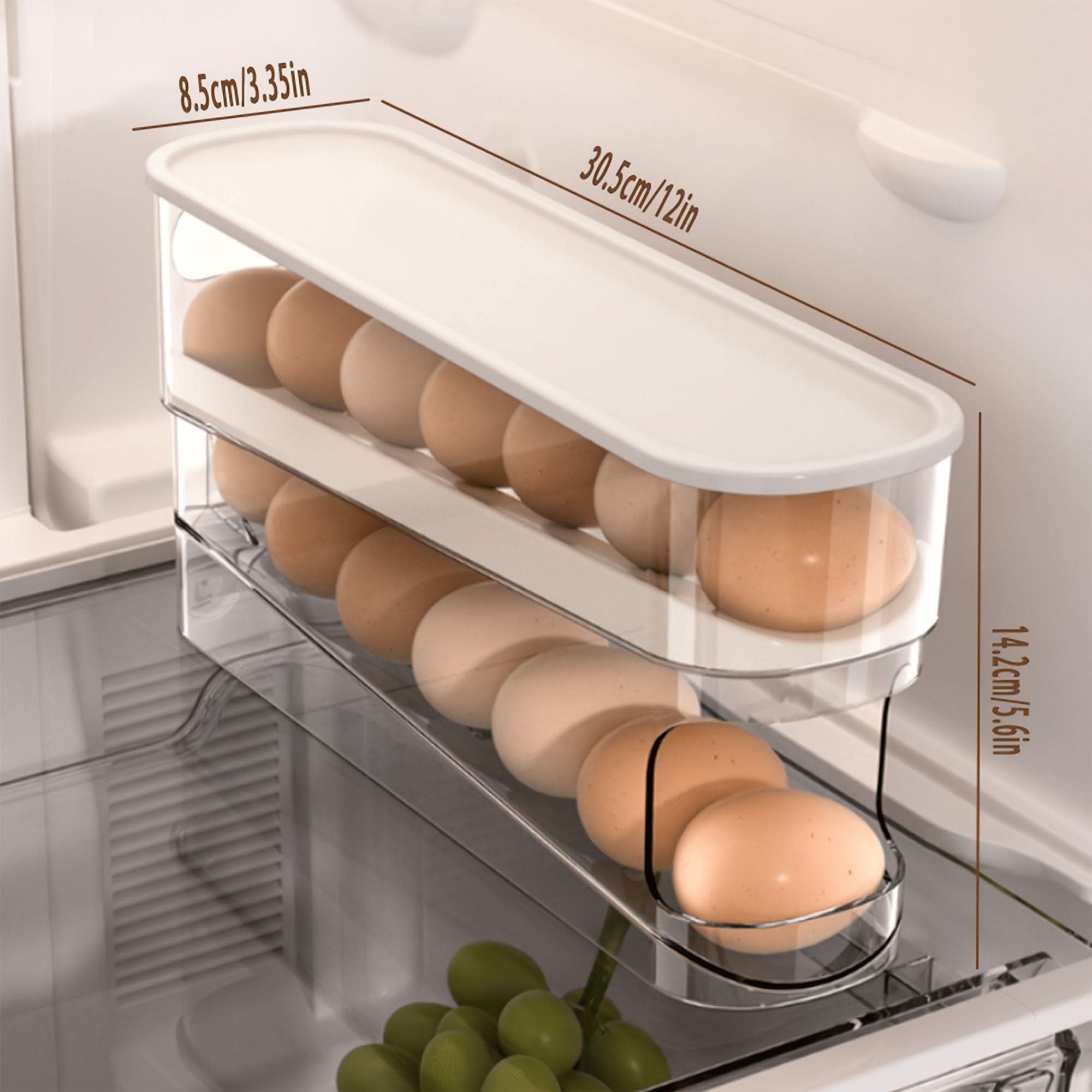 Egg Storage Container for Refrigerator – Space-Saving Kitchen Organizer