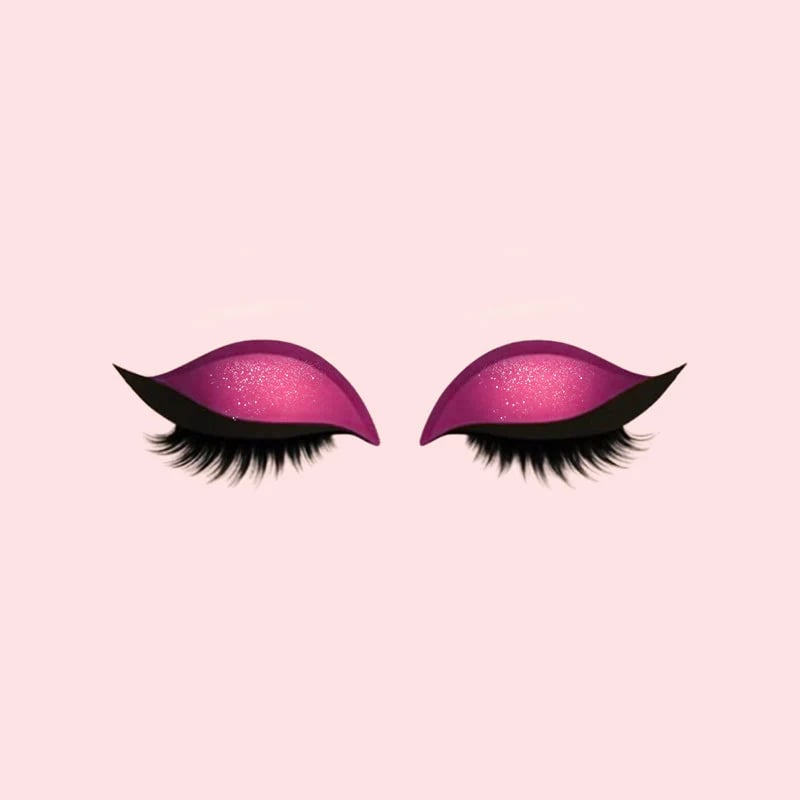 Eyeshadow and Eyelashes with Eye Makeup Patches