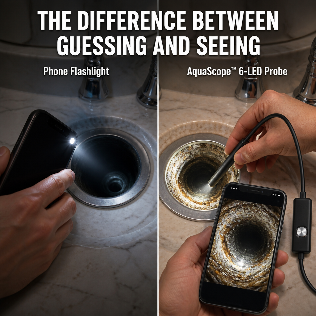AquaScope™ — Inspect Inside Walls, Pipes & Engines Without Breaking Them Open