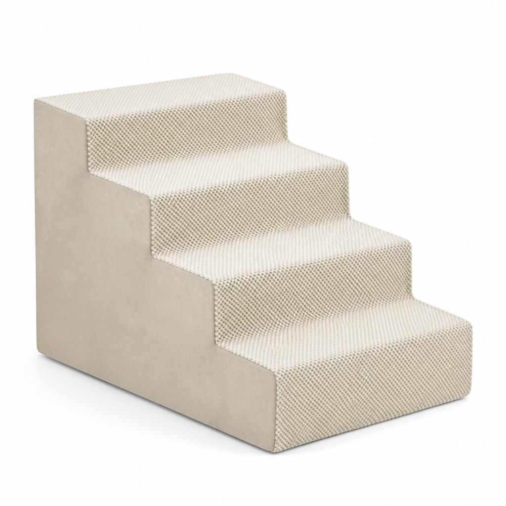 High-Density Memory Foam & Non-Slip Pet Steps (3-5 Steps)