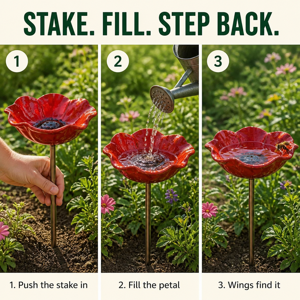 GardenLure™ — Attract Birds, Bees & Butterflies to a Secure Spot for Water