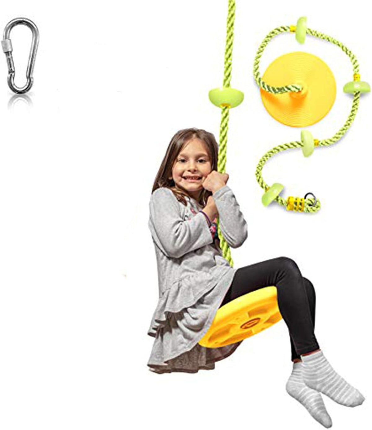 Outdoor Playset with Platforms and Foot Holds – Tree Climbing Rope Swing