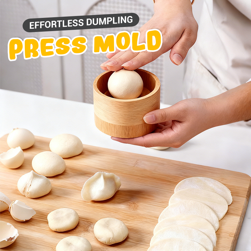 Wooden Dough Press for Uniform Portions Every Time