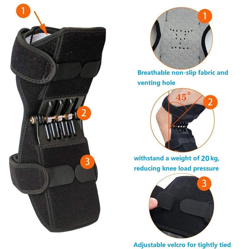 Stabilizing Knee Support with Spring-Loaded Mechanism