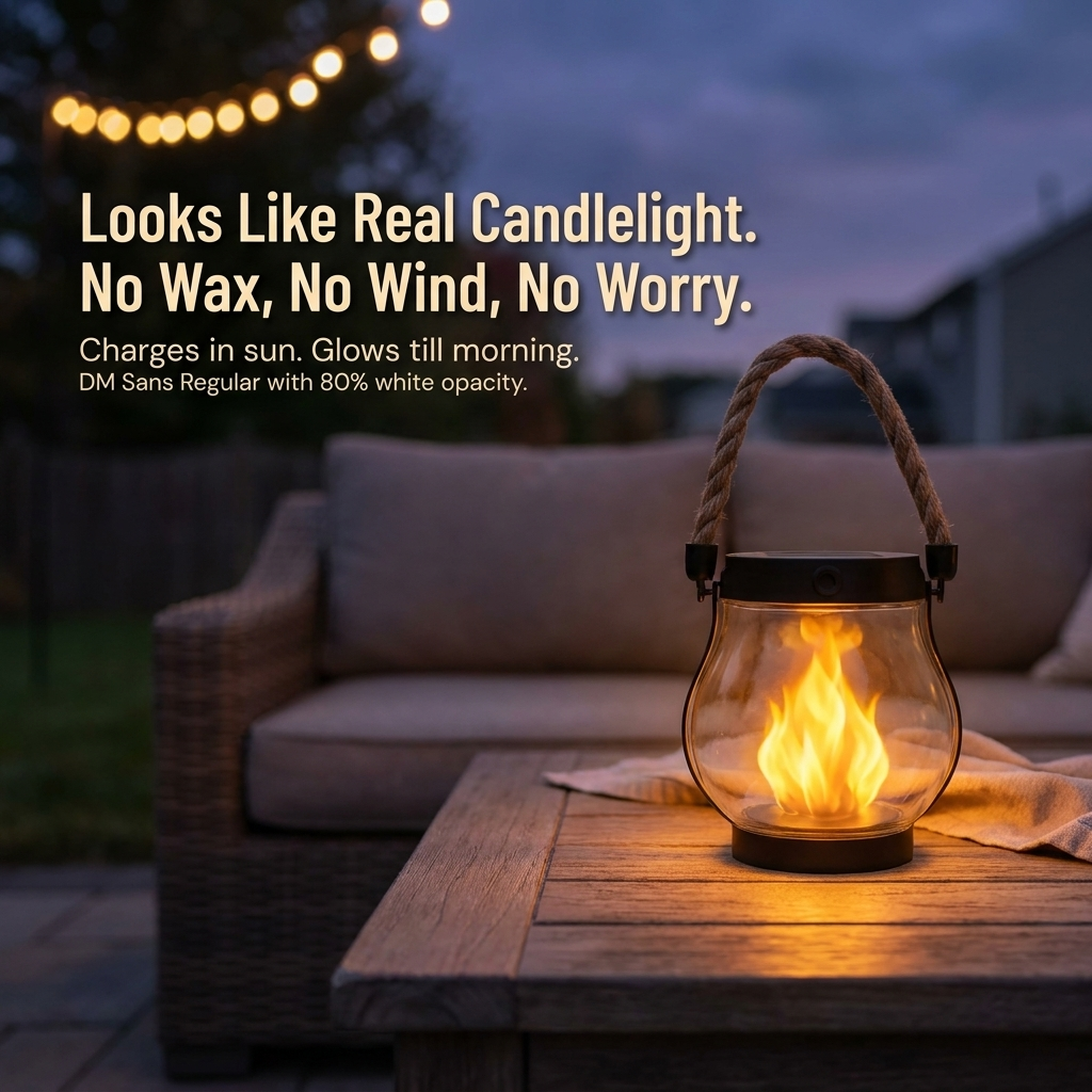LumaFlare™ Solar Lantern — Illuminate Any Patio With Authentic Flame Glow Till Dawn, No Cords