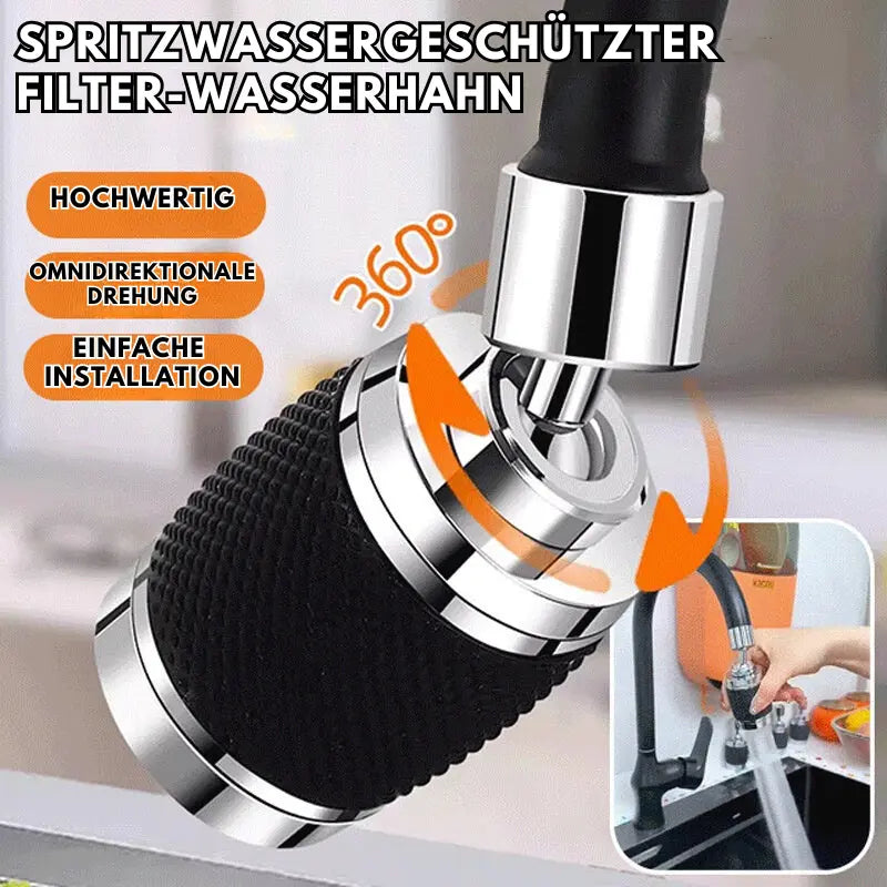360° Rotatable Water Faucet Attachment – Control Your Water Flow, Keep Your Kitchen Clean