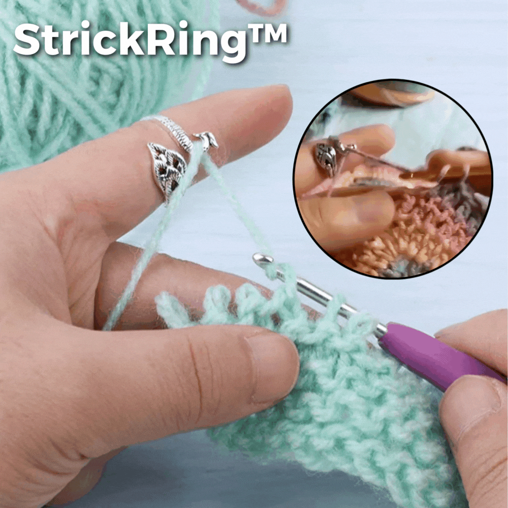 Pain-Free Knitting with Adjustable Ring Tool