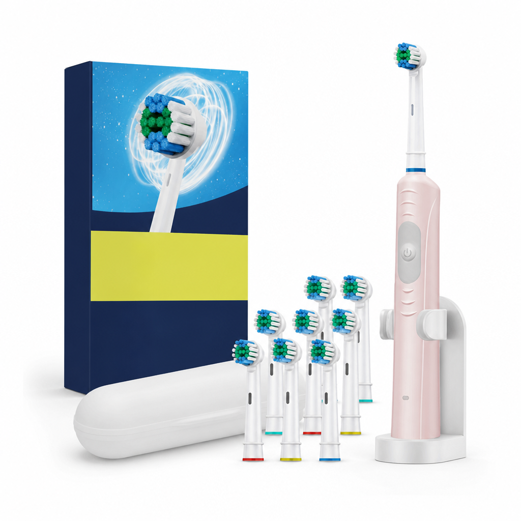 IP67 Waterproof & USB-C Rechargeable Soft Bristle Electric Toothbrush (3 Modes)