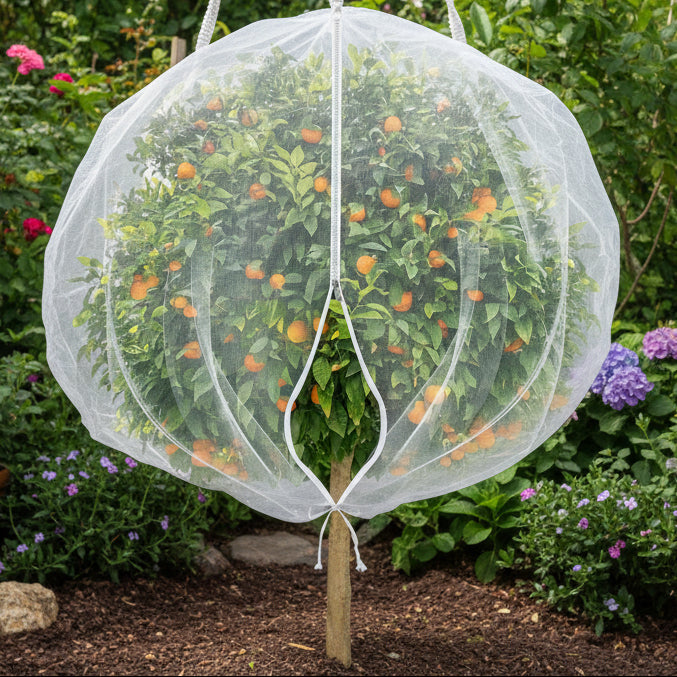 FruitGuard – Adjustable Mesh Bags for Tree Protection