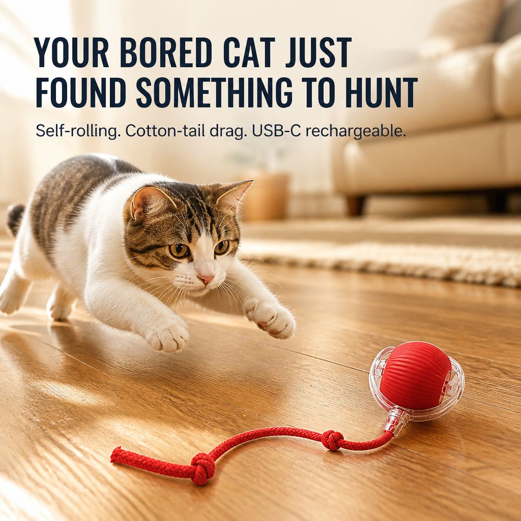 WildTail™ — Bring Back Your Bored Indoor Cat's Chasing & Pouncing Fun