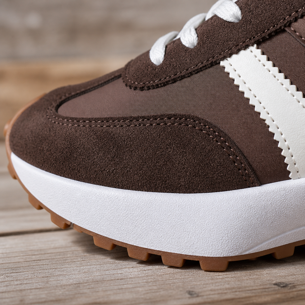 VelouraStep™ – Vintage Platform Sneakers with Padded Comfort Sole