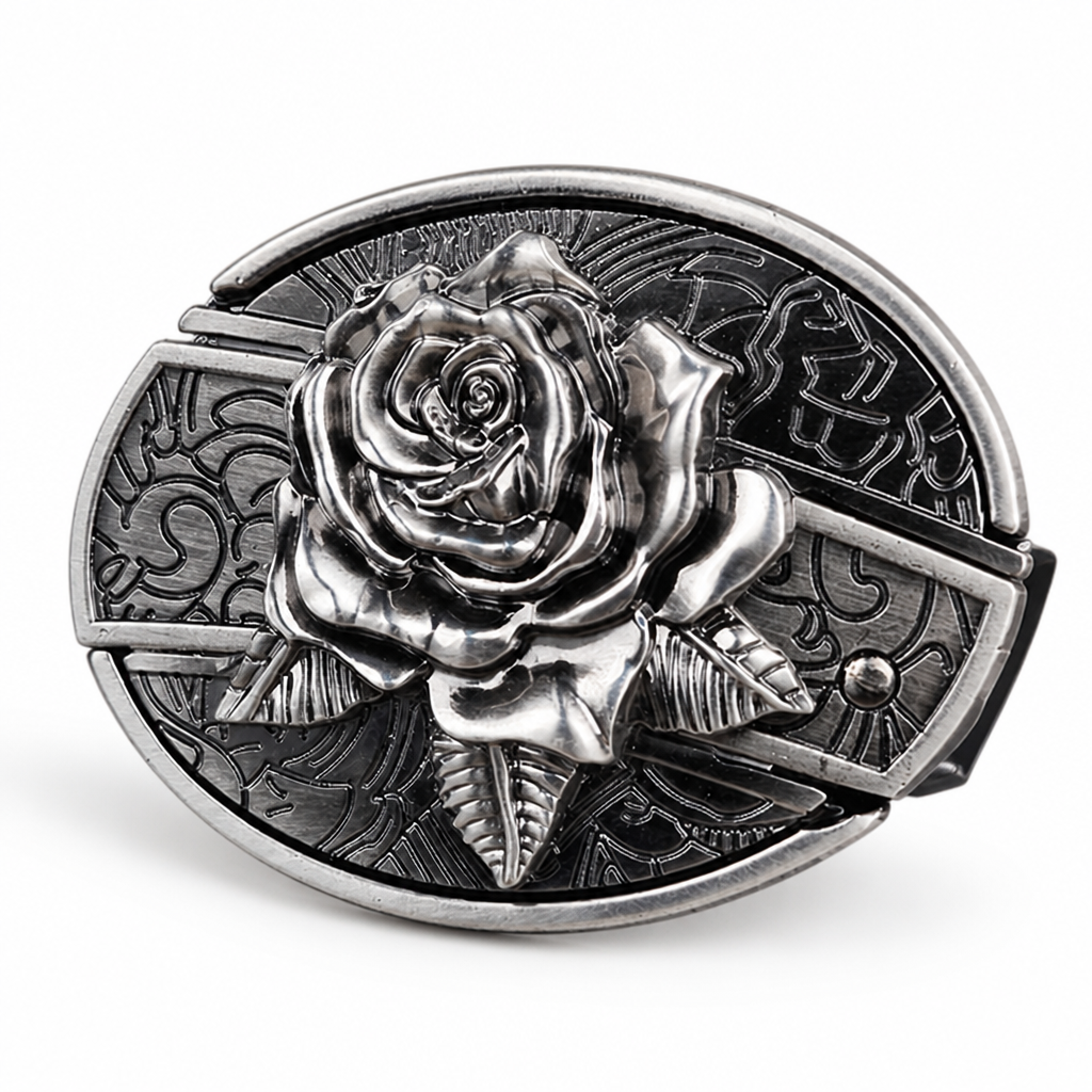 Zinc Alloy Hidden Knife Belt Buckle (Fits 1.5-Inch Belts)