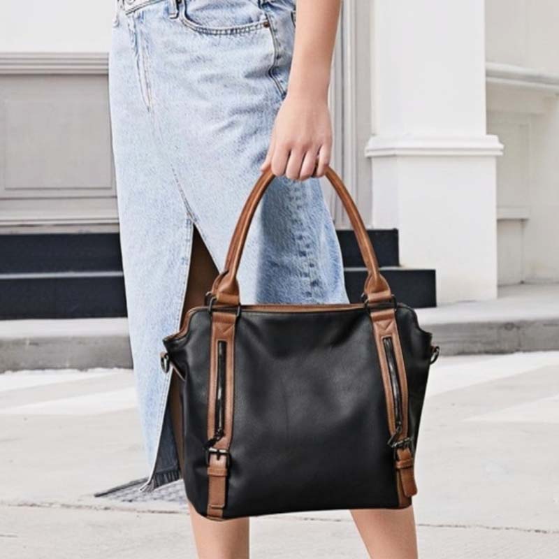 Adjustable Shoulder Strap PU Leather Crossbody Bag