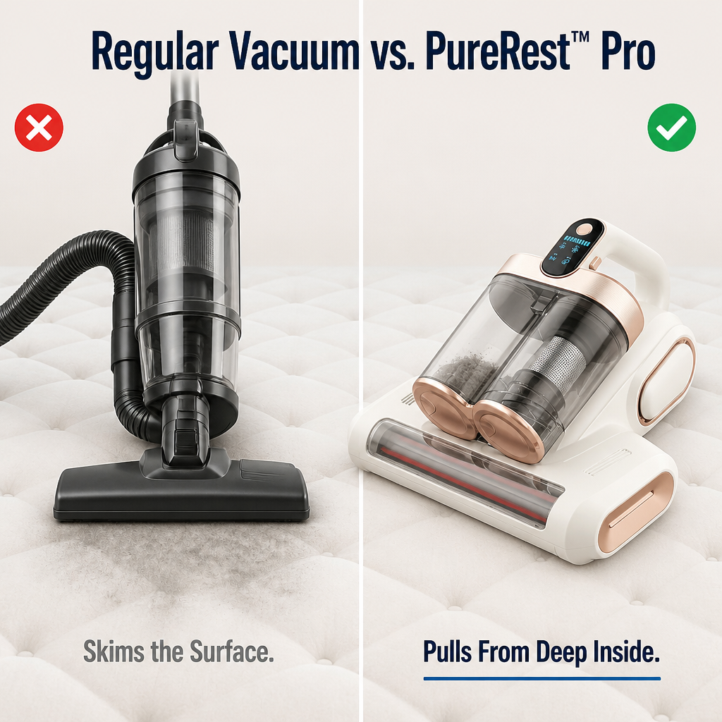 PureRest™ Pro Mattress Cleaner — Extract Dust Mites from Your Mattress for Allergy-Free Sleep