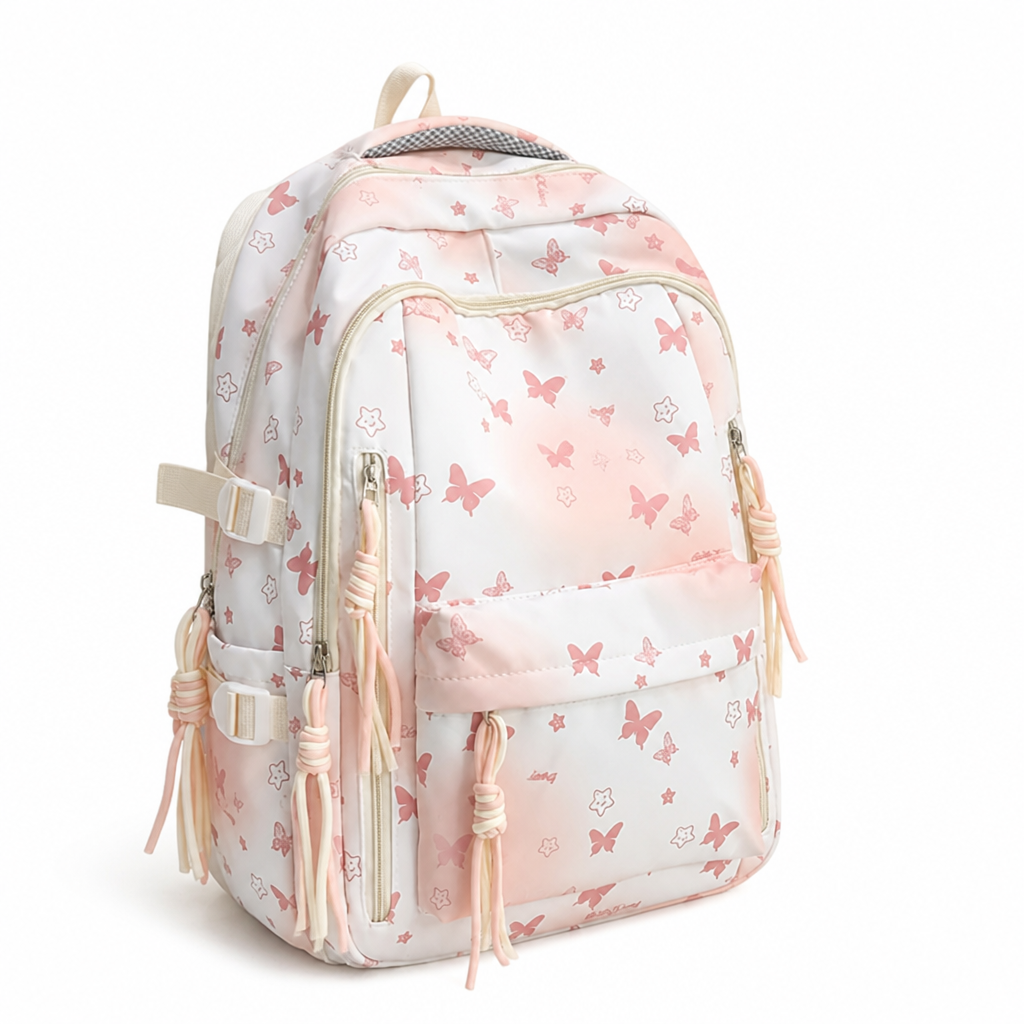 Anti-Theft Multi-Compartment Nylon Backpack (Fits 15.6-Inch Laptop)