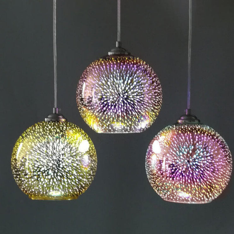 Illuminated Glass Dome Pendant Light - Versatile Hanging Fixture