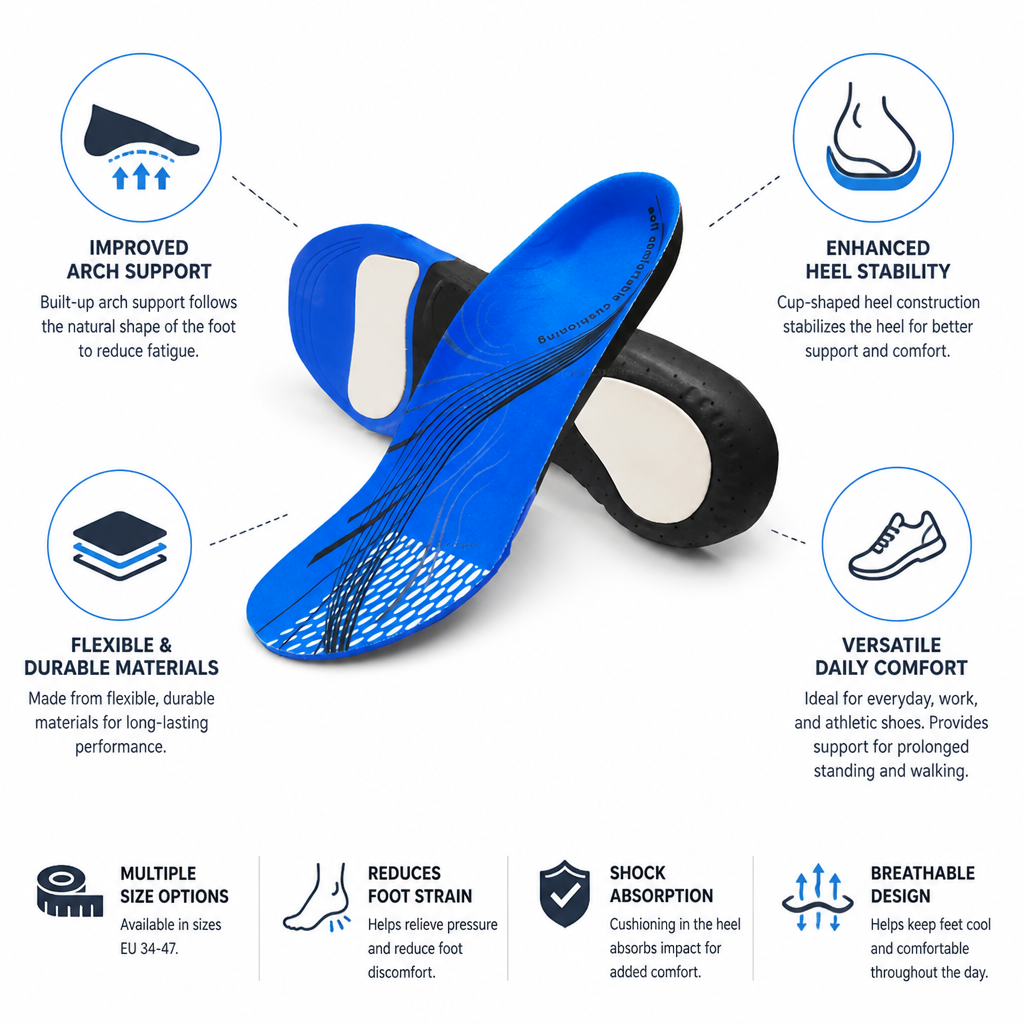 Arch Support & Heel Stabilizer Insoles