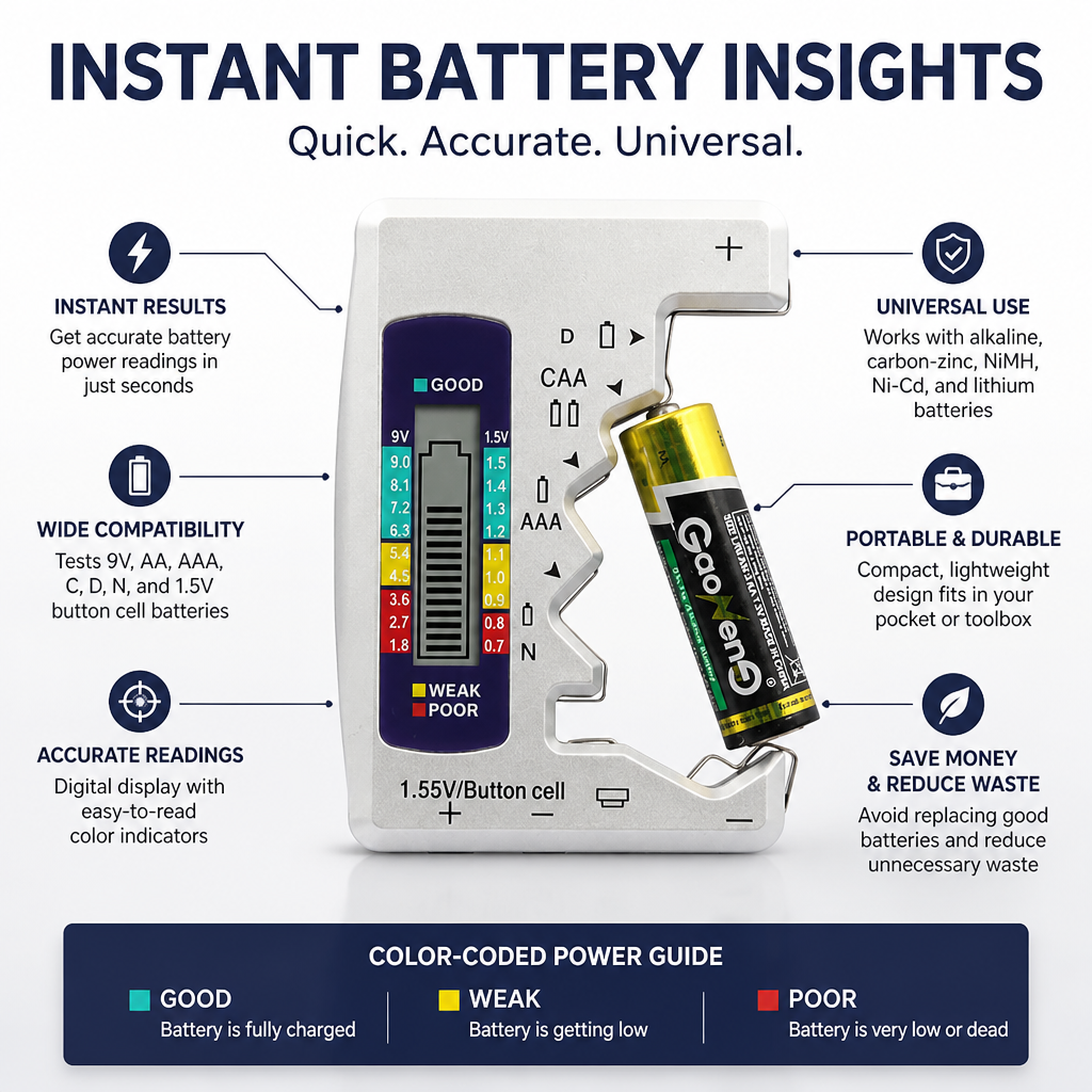PowerPulse™ — Test Any Battery in Seconds and Stop Tossing Ones That Still Work