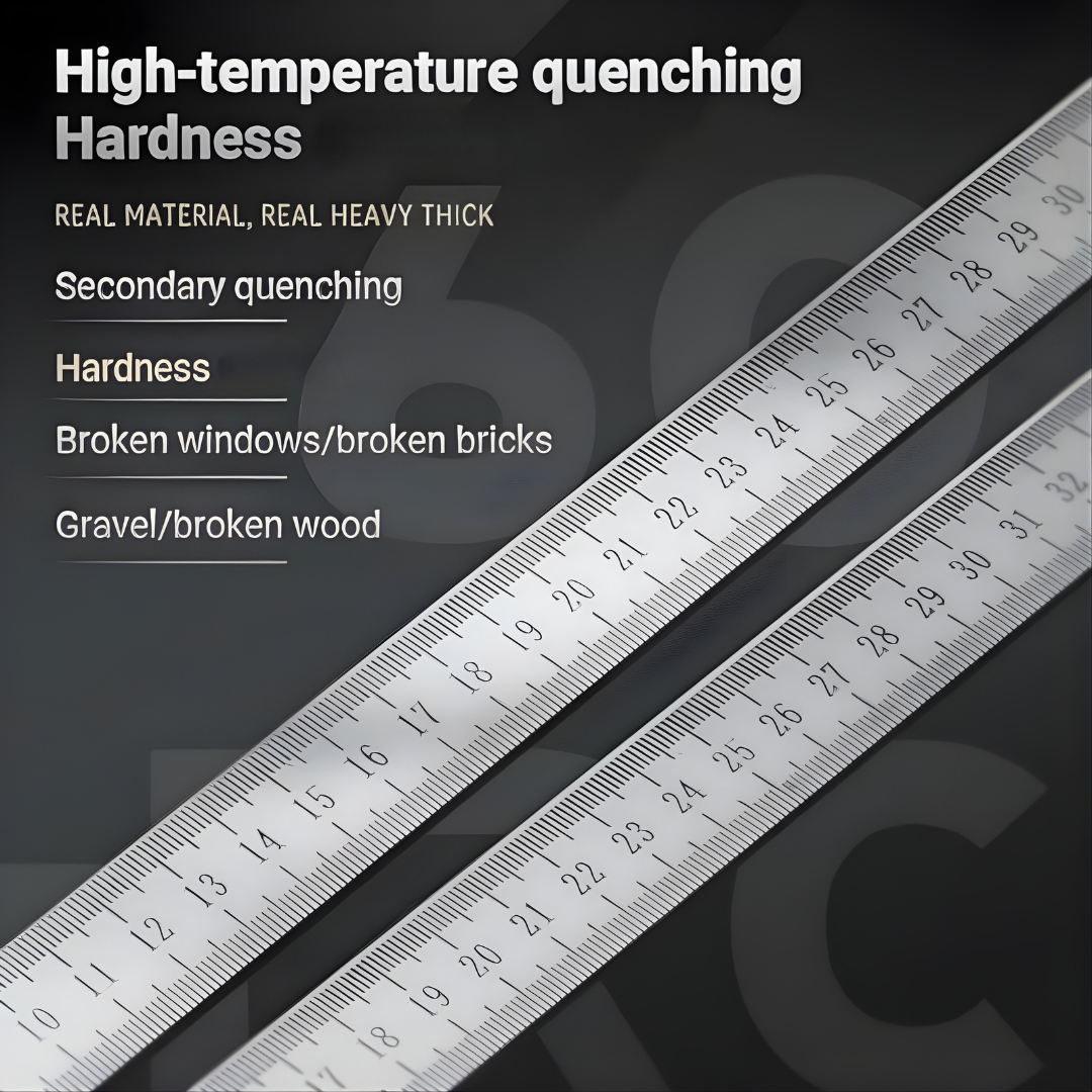 Steel Measuring Ruler – Durable Laser-Engraved Markings