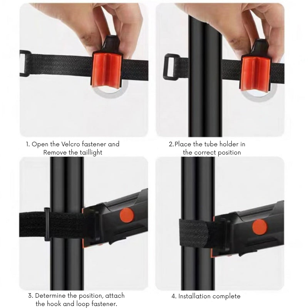 USB Rechargeable Rear LED Light for Bicycles