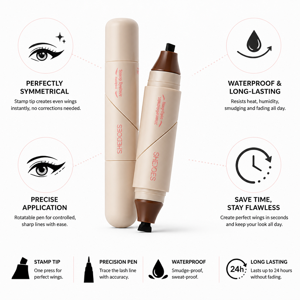 Waterproof Smudge-Proof Stamp Eyeliner Pen