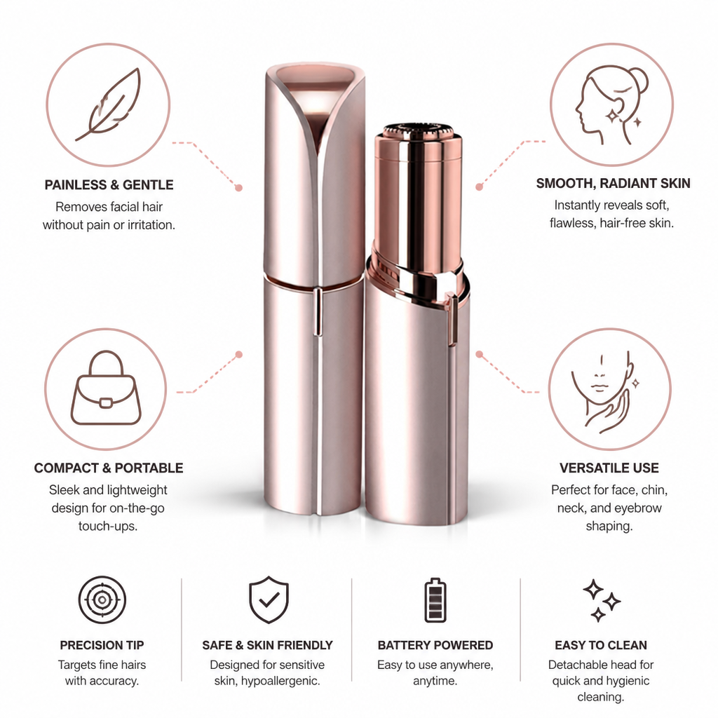 Painless Sensitive-Skin Facial Hair Remover