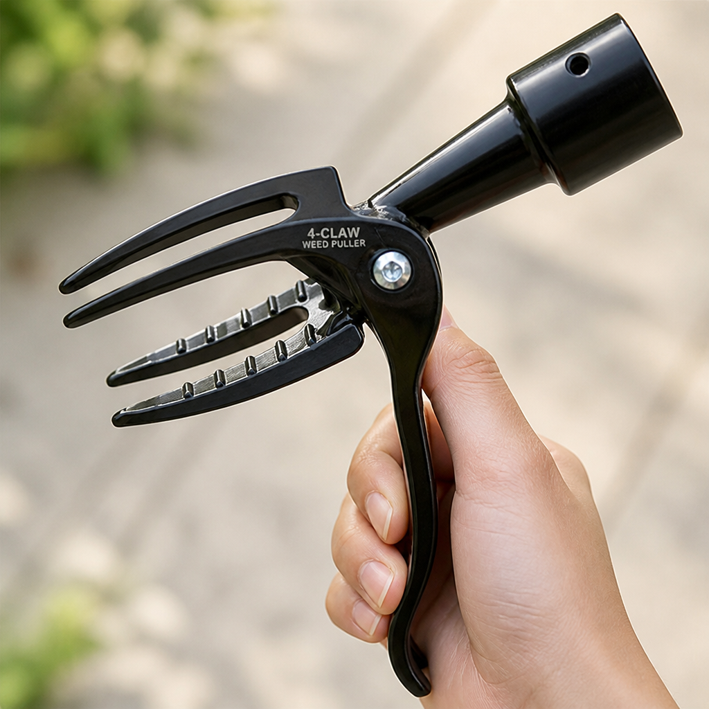 Rust-Resistant 4-Claw Weed Puller Head
